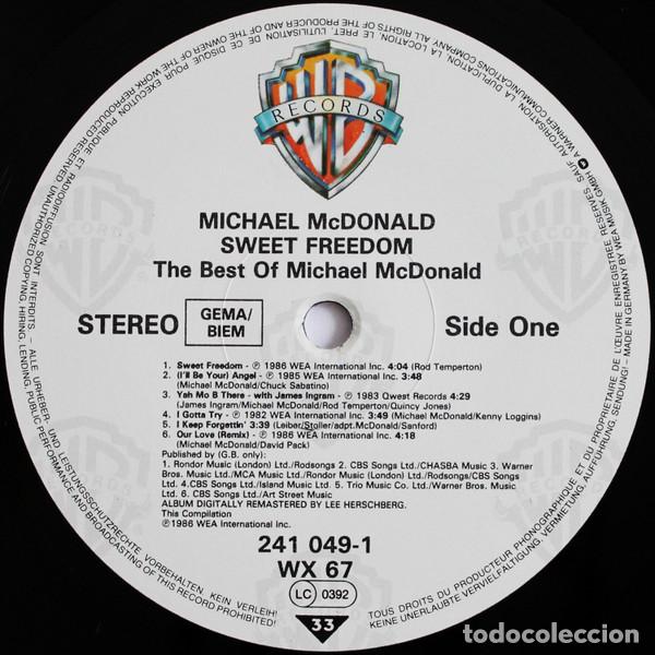 Discos de vinilo: Michael Mcdonald, Sweet Freedom - LP - Foto 3