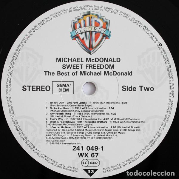 Discos de vinilo: Michael Mcdonald, Sweet Freedom - LP - Foto 4