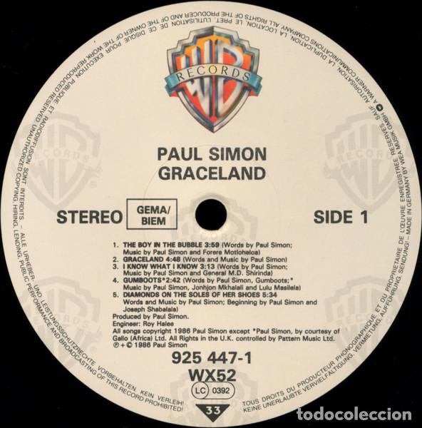 Discos de vinilo: Paul Simon, Graceland - LP - Foto 3