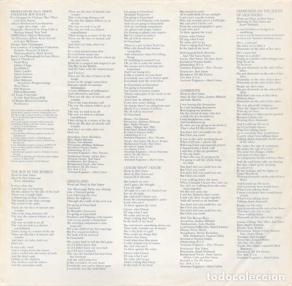 Discos de vinilo: Paul Simon, Graceland - LP - Foto 5