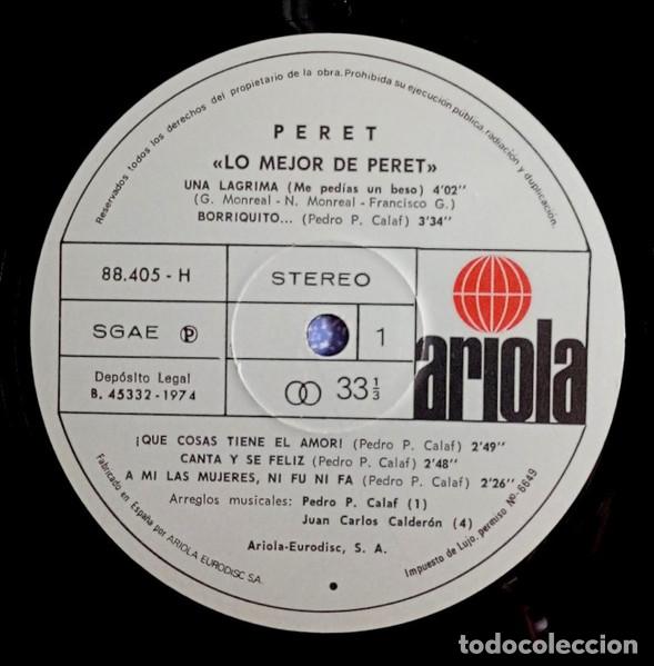 Discos de vinilo: Peret, Lo Mejor De Peret - LP - Foto 3