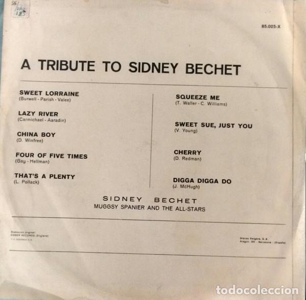 Discos de vinilo: Sidney Bechet Con Muggsy Spanier, Un Homenaje A Sidney Bechet - LP - Foto 2