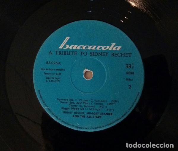 Discos de vinilo: Sidney Bechet Con Muggsy Spanier, Un Homenaje A Sidney Bechet - LP - Foto 4