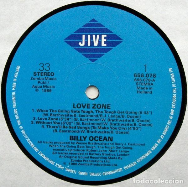 Discos de vinilo: Billy Ocean, Love Zone - LP - Foto 3