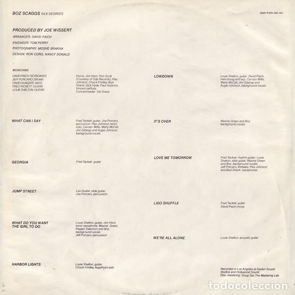 Discos de vinilo: Boz Scaggs, Silk Degrees - LP - Foto 3