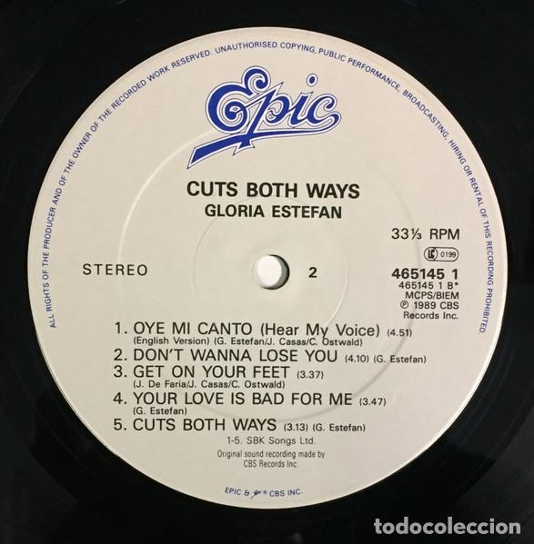 Discos de vinilo: Gloria Estefan, Cuts Both Ways - LP - Foto 4