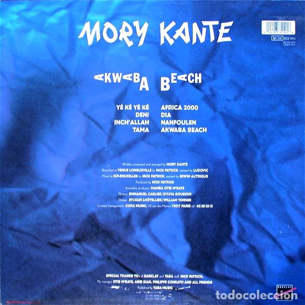 Discos de vinilo: Mory Kante, Akwaba Beach - LP - Foto 2