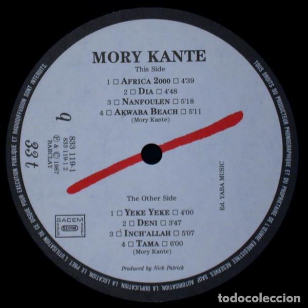 Discos de vinilo: Mory Kante, Akwaba Beach - LP - Foto 3