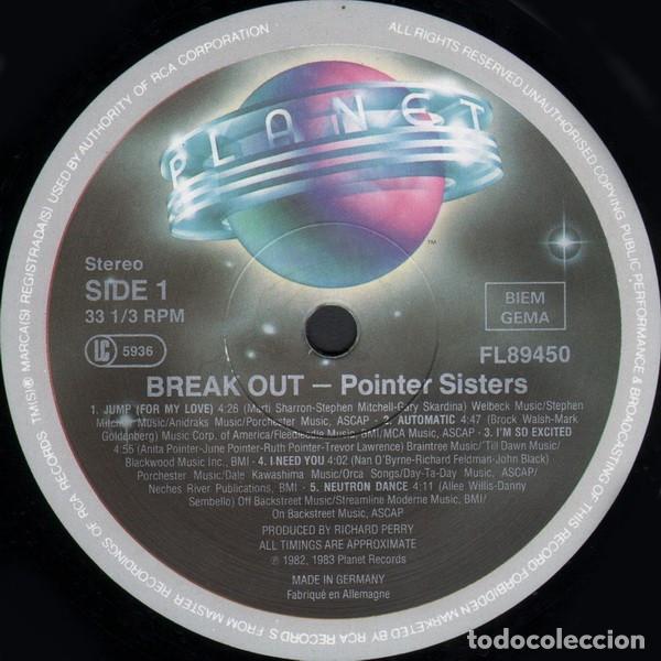Discos de vinilo: Pointer Sisters, Break Out - LP - Foto 3