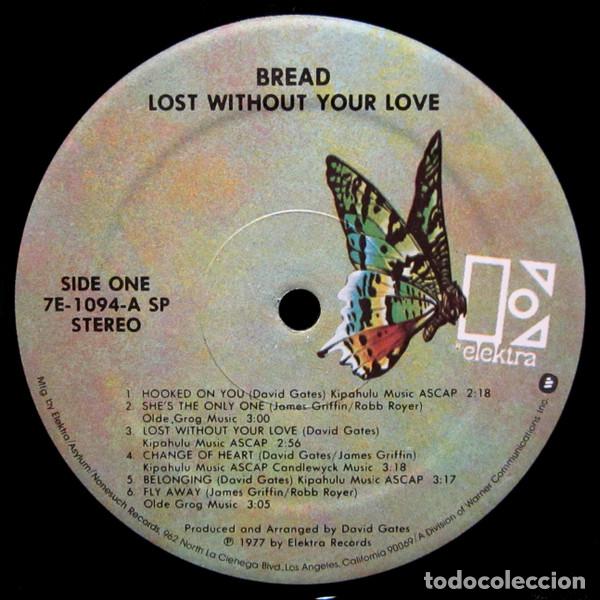 Discos de vinilo: Bread, Lost Without Your Love - LP - Foto 4