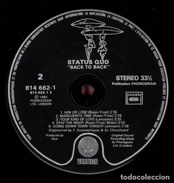 Discos de vinilo: Status Quo, Back To Back - LP - Foto 4