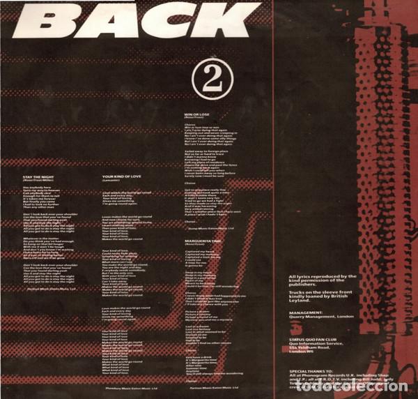 Discos de vinilo: Status Quo, Back To Back - LP - Foto 6