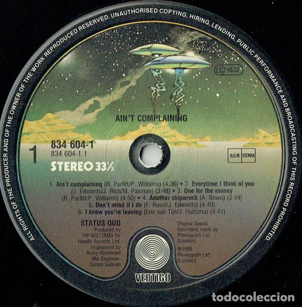 Discos de vinilo: Status Quo, Aint Complaining - LP - Foto 3