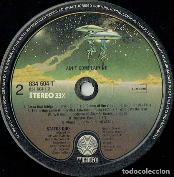 Discos de vinilo: Status Quo, Aint Complaining - LP - Foto 4