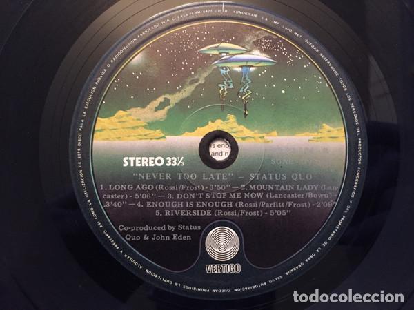 Discos de vinilo: Status Quo, Never Too Late - LP - Foto 4