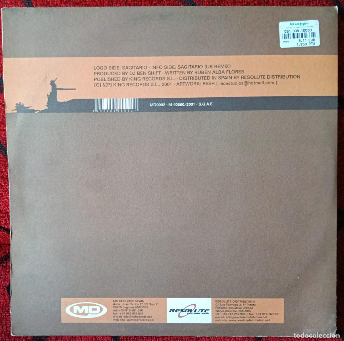 Discos de vinilo: BEN SHIFT ** Sagitario ** MAXI SINGLE VINILO 2001 - Foto 2
