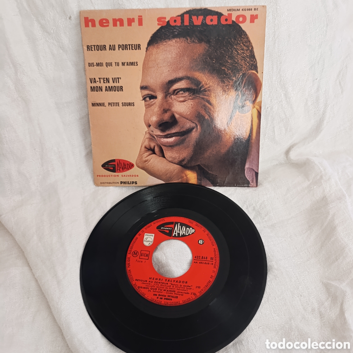 Discos de vinilo: Henri Salvador &ndash; Retour Au Porteur (EP 7&rdquo; - 45 RPM) - 1963 Francia