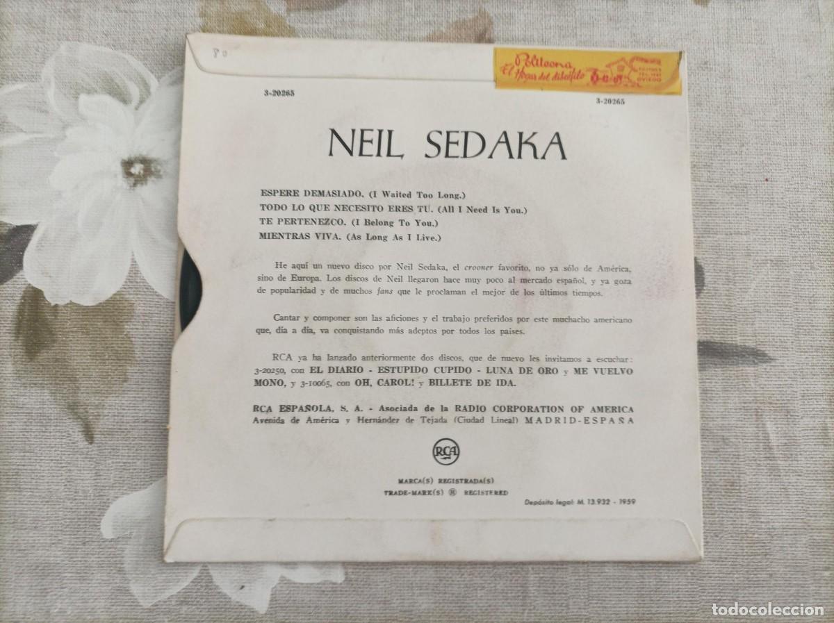 Discos de vinilo: Neil Sedaka ep -raro- - Foto 2