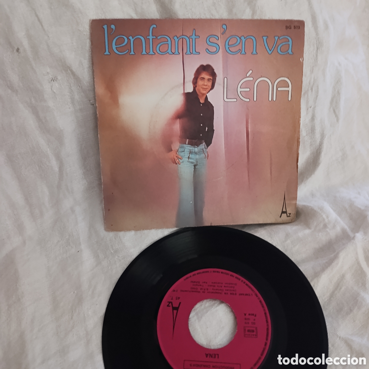 Discos de vinilo: Vinilo 7&rdquo; Single L&eacute;na - L'enfant s'en va (Disques Az, 1976) Vintage
