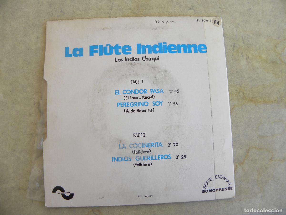 Discos de vinilo: LOS INDIOS CHUQUI -LA FLUTE INDIENNE -EP - Foto 3