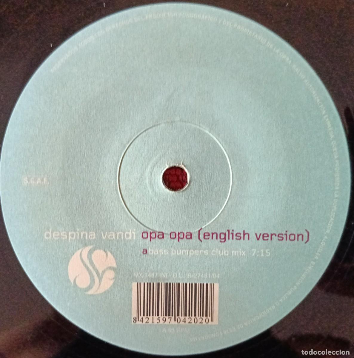 Discos de vinilo: DESPINA VANDI ** Opa Opa ** MAXI SINGLE VINILO 2004