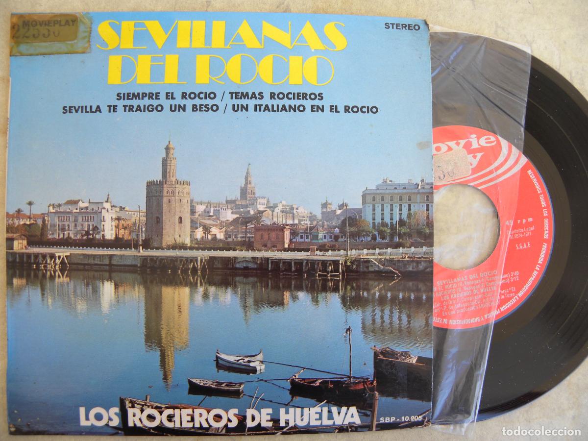 Discos de vinilo: LOS ROCIEROS DE HUELVA -SEVILLANAS DEL ROCIO -EP 1971 -BUEN ESTADO