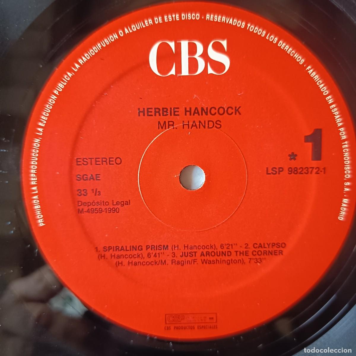 Discos de vinilo: HERBIE HANCOCK : MR. HANDS [CBS - ESP 1990] LP - Foto 3