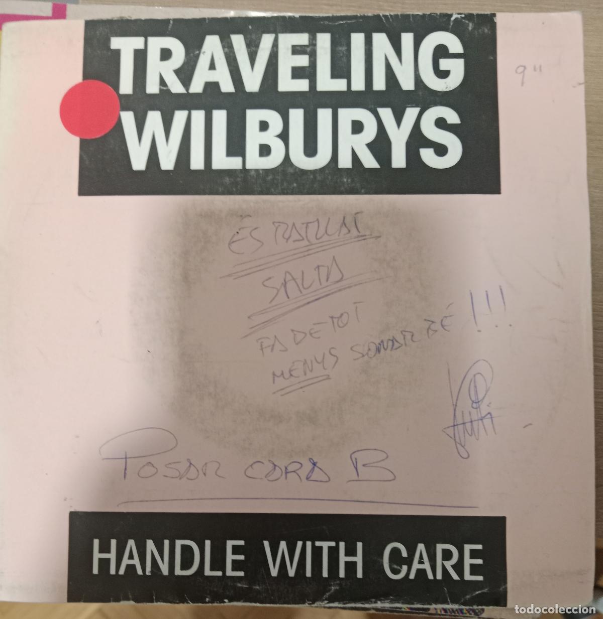 Discos de vinilo: Traveling Wilburys &ndash; Handle With Care single Espa&ntilde;a 1988