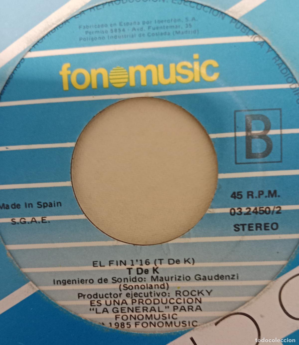 Discos de vinilo: TDeK &ndash; Sierras Mec&aacute;nicas / El Fin single PROMO 1985