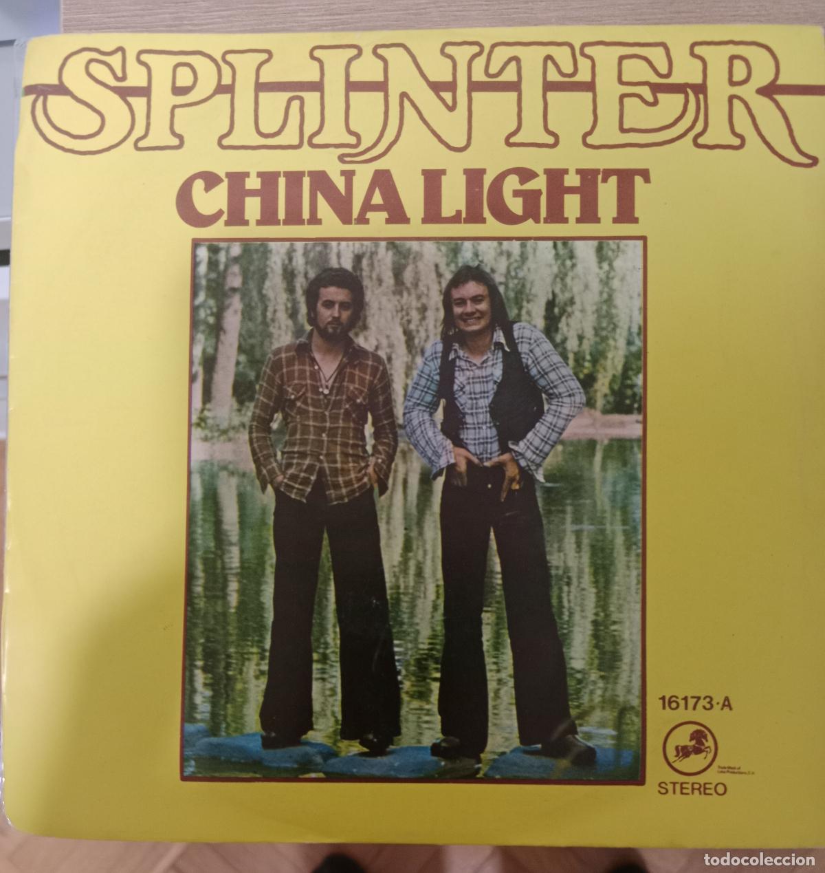 Discos de vinilo: Splinter &ndash; China Light single Espa&ntilde;a 1975