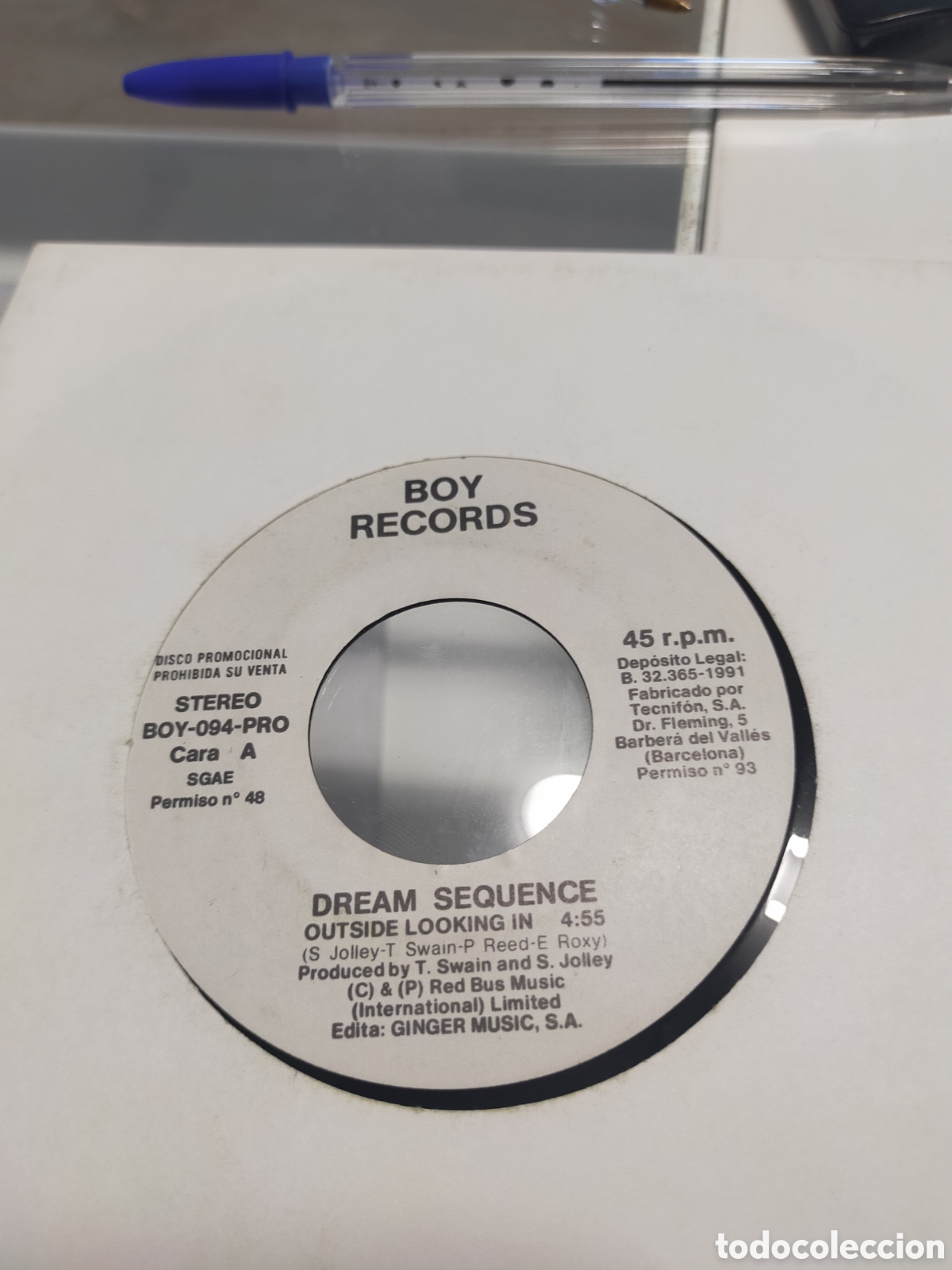 Discos de vinilo: Dream sequence single promocional outside looking in Espa&ntilde;a 1991