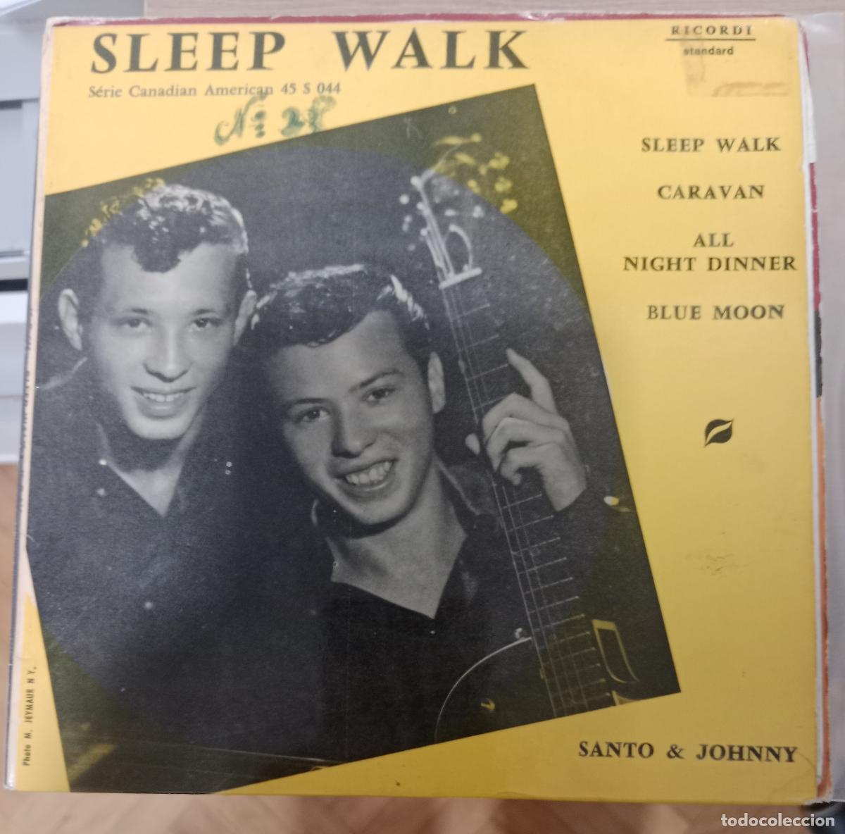 Discos de vinilo: Santo & Johnny &ndash; Sleep Walk single Francia 1960