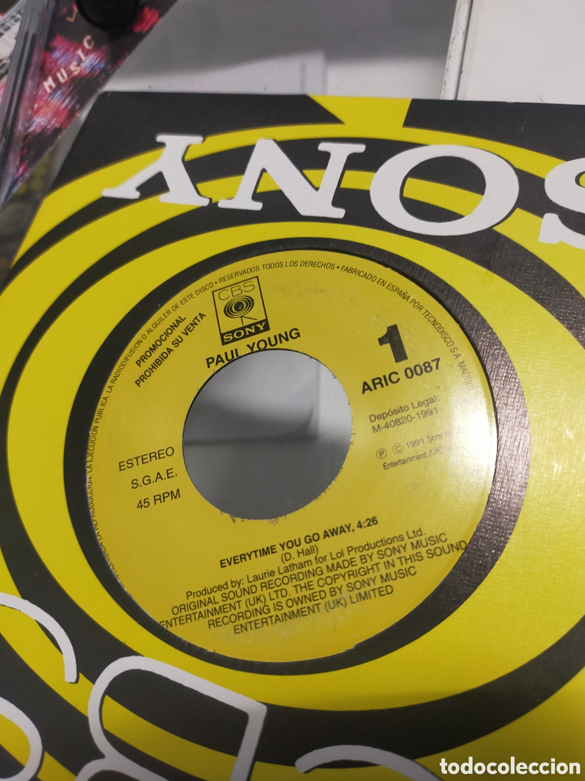 Discos de vinilo: Paul Young single promocional por una sola cara everything you go away Espa&ntilde;a 1987