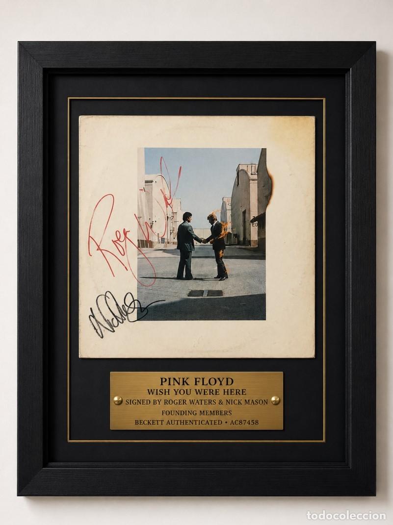 Discos de vinilo: Pink Floyd &ndash; Wish You Were Here &ndash; Signed by Roger Waters & Nick Mason &ndash; Beckett LOA &ndash; Framed