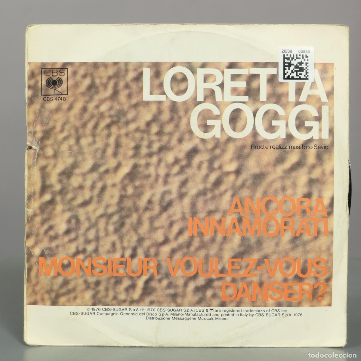 Discos de vinilo: SINGLE. Ancora Innamorati - Loretta Goggi - Foto 2