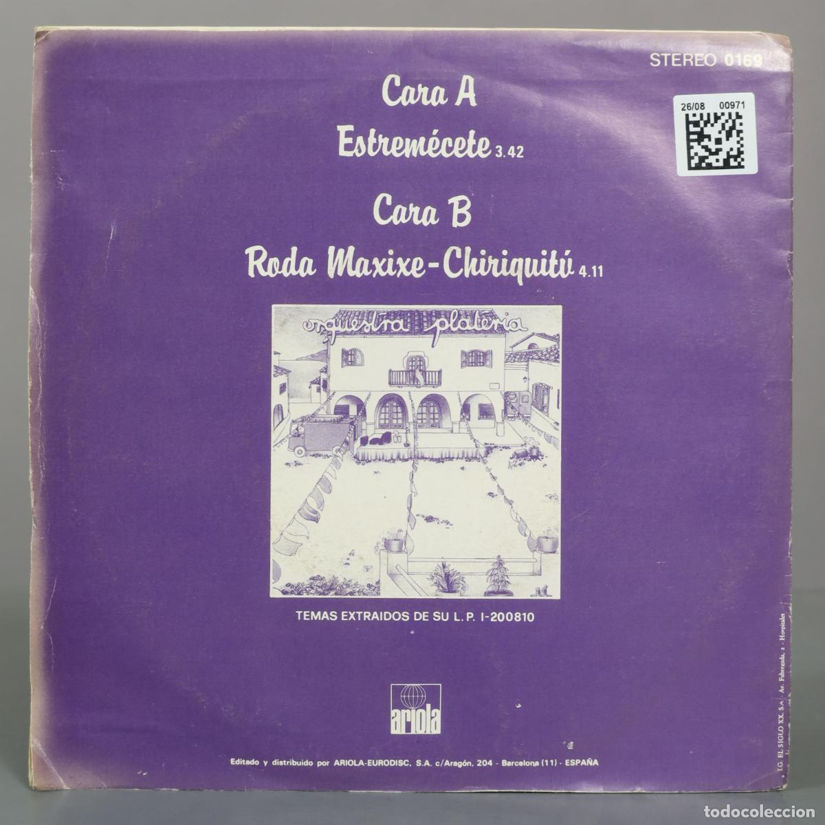 Discos de vinilo: SINGLE. Estrem&eacute;cete - Orquestra Plateria - Foto 2