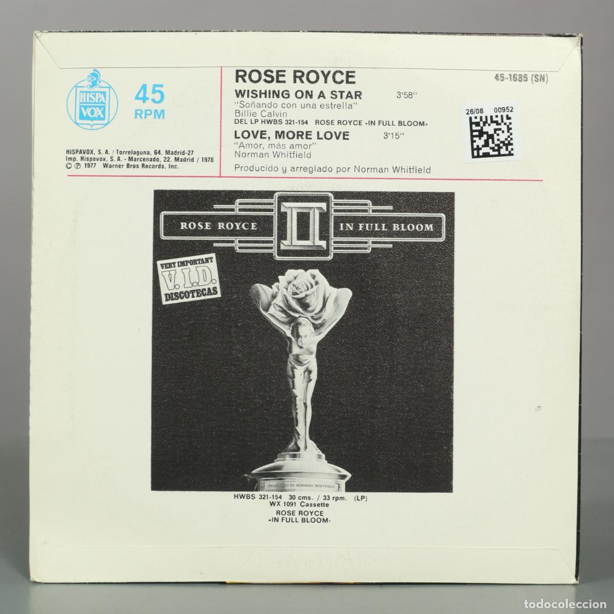 Discos de vinilo: SINGLE. Wishing on a Star - Rose Royce - Foto 2