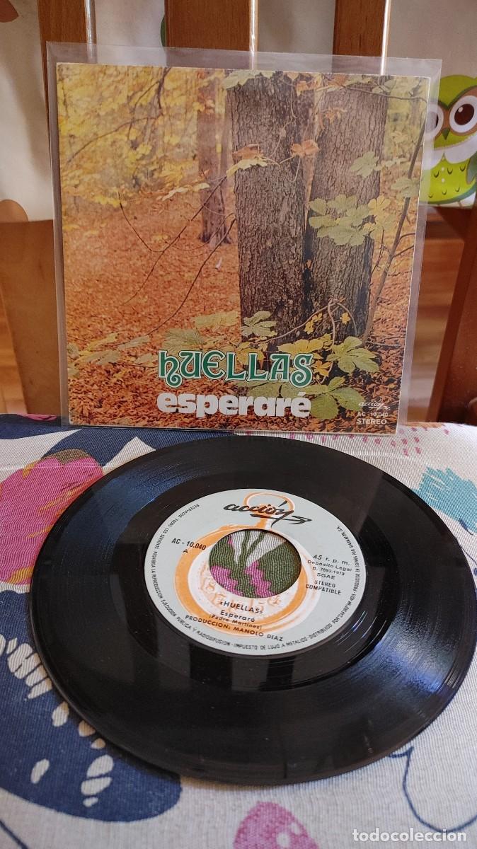 Discos de vinilo: HUELLAS-SINGLE ESPERARE-NUEVO