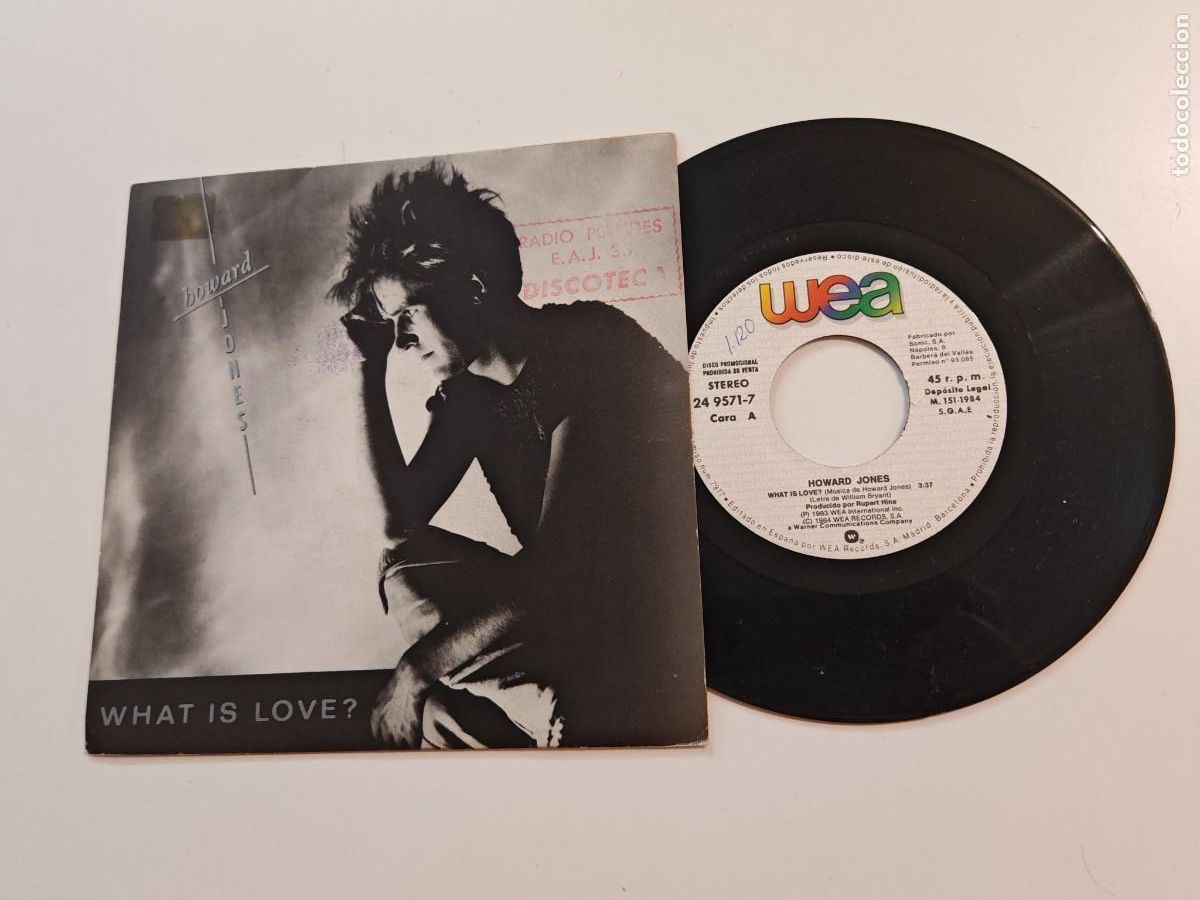 Discos de vinilo: HOWARD JONES What is love? 7&rdquo; SPAIN SINGLE VINILO PROMO 1984 CONTIENE 2 TEMAS