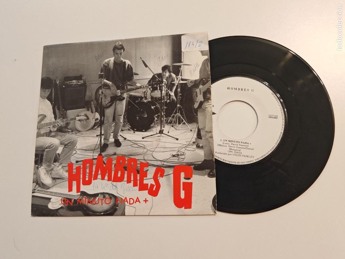 Discos de vinilo: HOMBRES G Un minuto nada + SINGLE VINILO DEL A&Ntilde;O 1992 DAVID SUMMERS MISMO TEMA