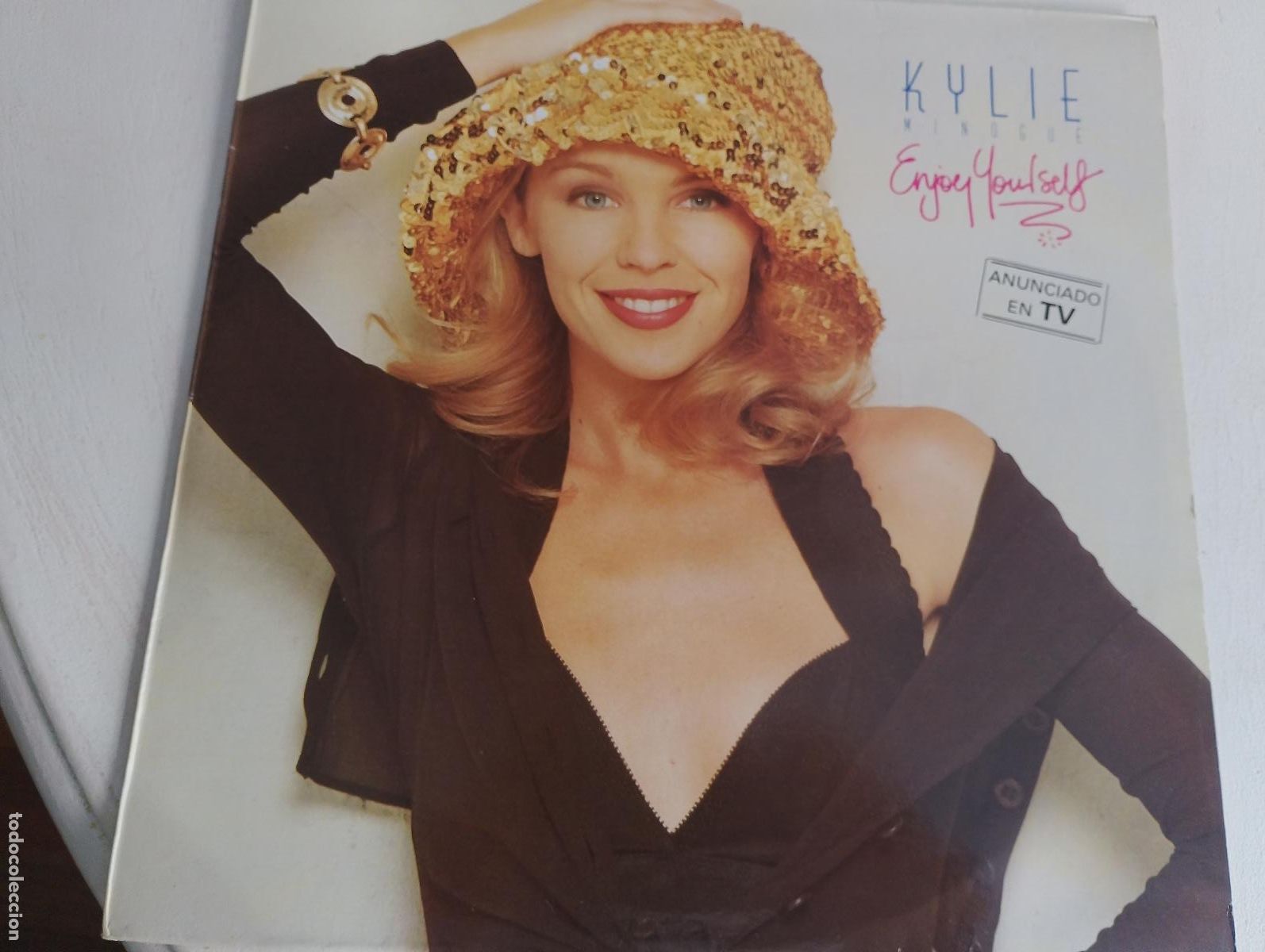 Discos de vinilo: Kylie Minogue &ndash; Enjoy Yourself, ed espa&ntilde;ola 1989 Electronic Synth-pop, contiene el encarte