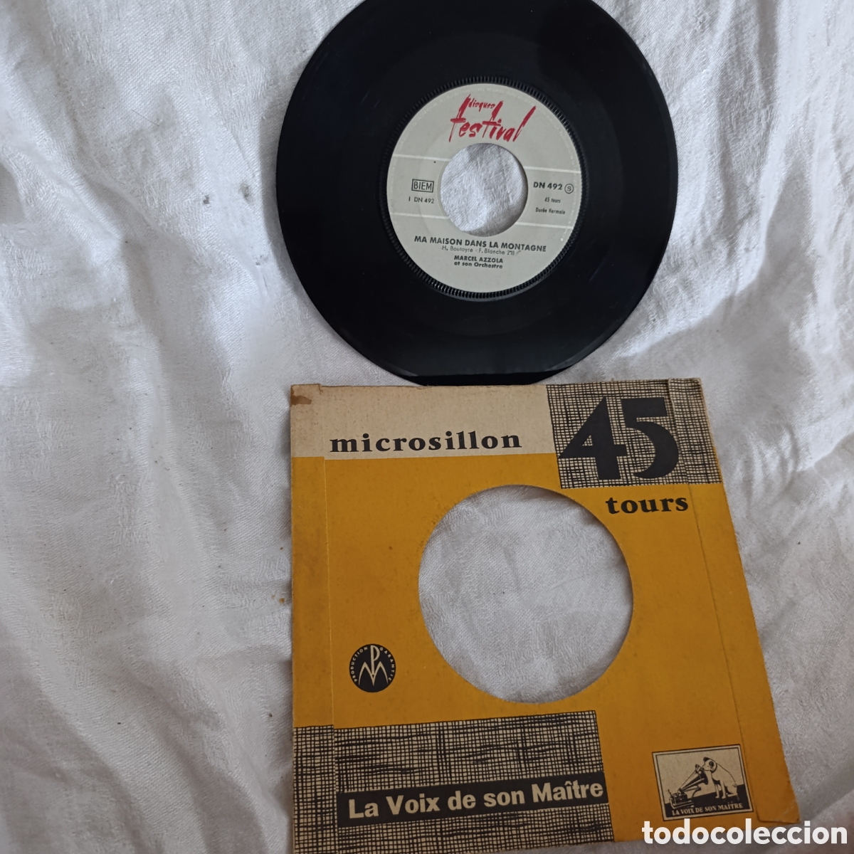 Discos de vinilo: Single Vinilo 7&rdquo; Marcel Azzola - Ma Maison Dans La Montagne (1957) Disques Festival