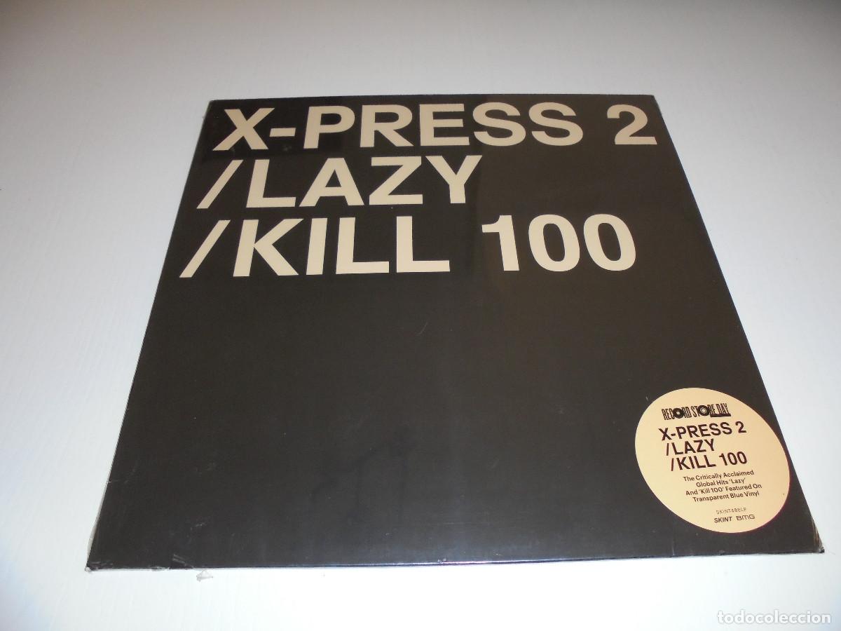 Discos de vinilo: X-PRESS 2 ( LAZY / KILL 100 ) - VINILO - NUEVO - SKINT486LP - TRANSPARENT BLUE VINYL