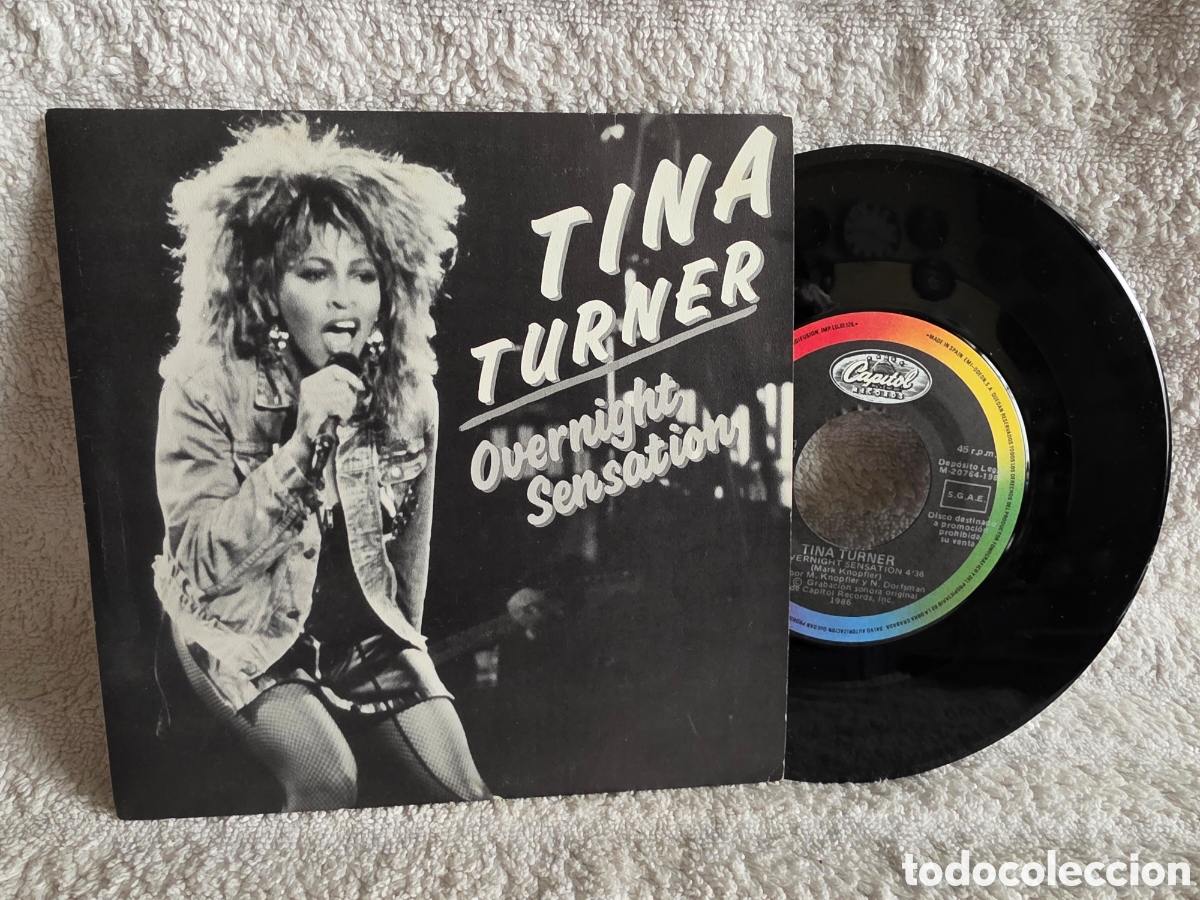 Discos de vinil: TINA TURNER - OVERNIGHT SENSATION / Edc. PROMOCIONAL Espa&ntilde;ola 1986