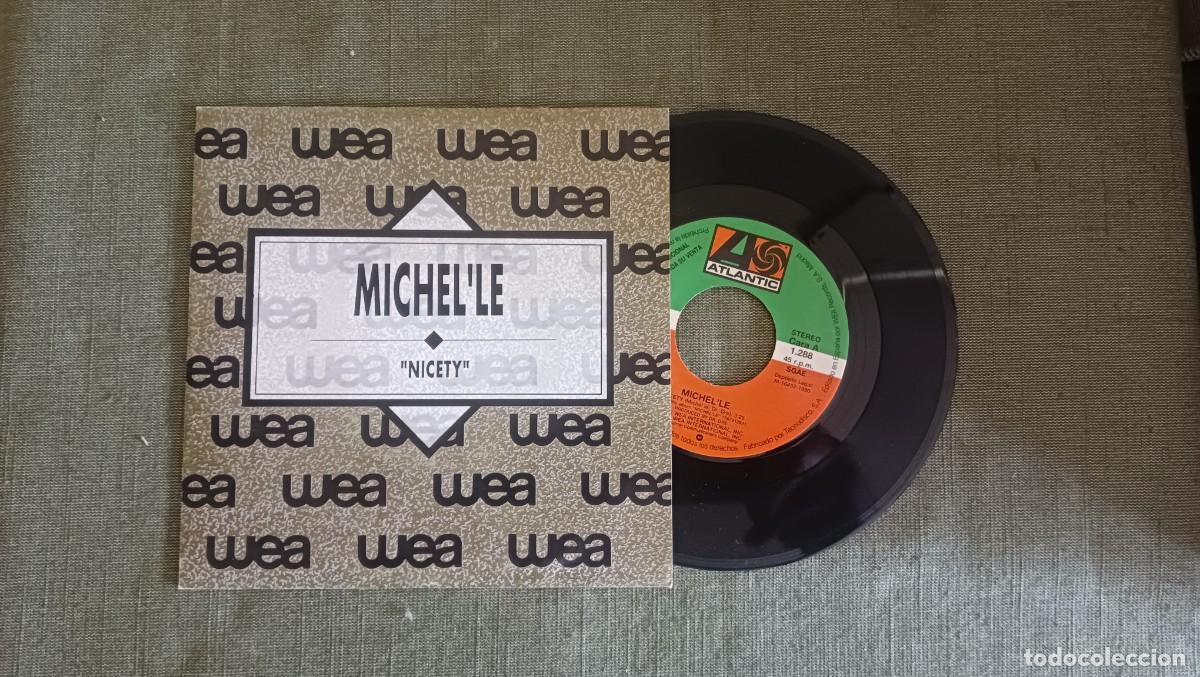 Discos de vinilo: Michel'le. Nicety. Single promo 45 rpm de 1989 estilo R&B Hip hop