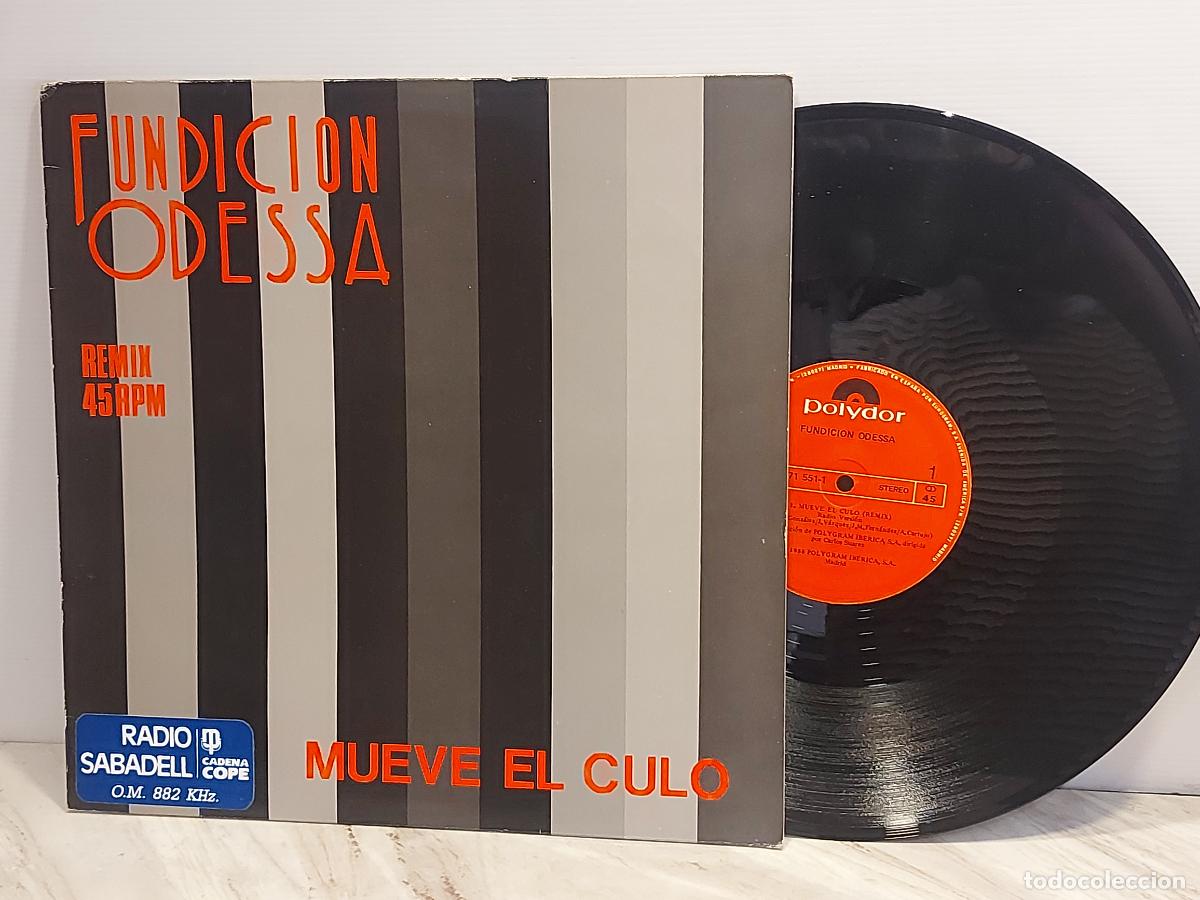 Discos de vinilo: FUNDICI&Oacute;N ODESSA | MUEVE EL CULO | MAXI SINGLE 12&rdquo; 45 RPM | POLYDOR 1988 | LUJO