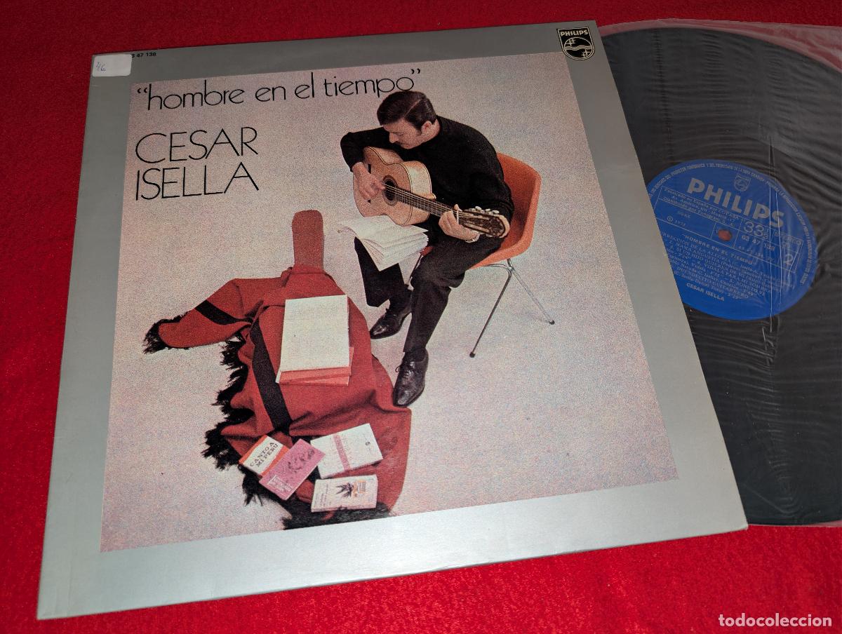 Discos de vinilo: CESAR ISELLA Hombre en el tiempo LP 1975 Philips ESPA&Ntilde;A SPAIN