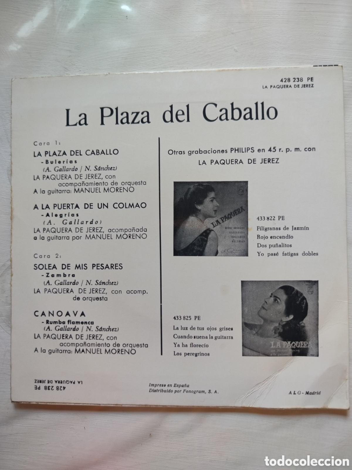 Discos de vinilo: La Paquera de Jerez EP - Foto 2