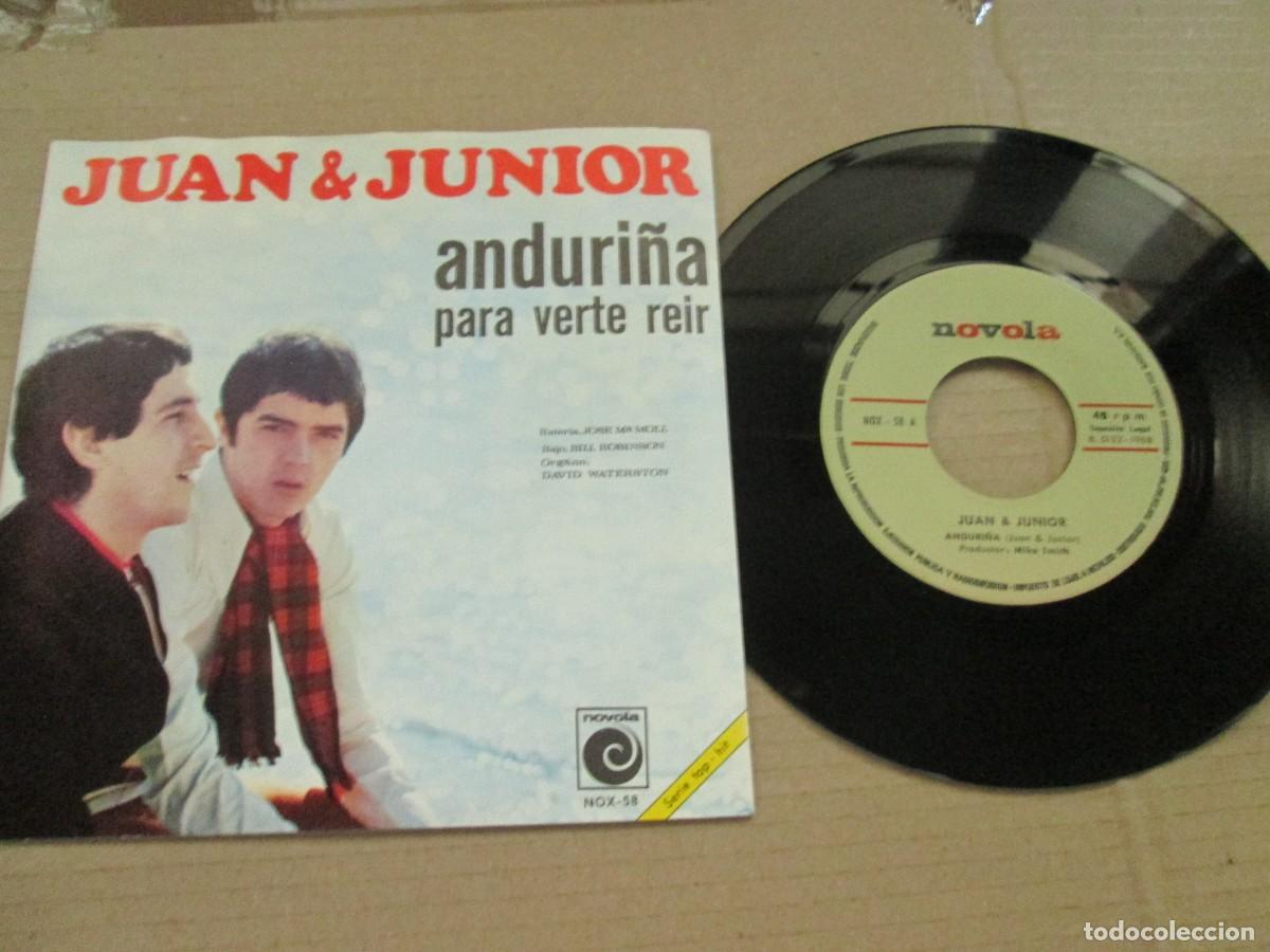 Vinyl-Schallplatten: JUAN & JUNIOR - Anduri&ntilde;a / Para Verte Reir. Single, ed espa&ntilde;ola 7&rdquo; 1968. Magn&iacute;fico estado (VG+/NM)