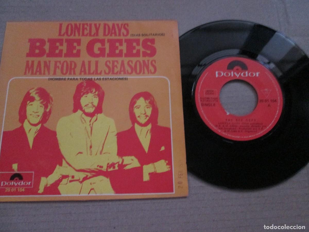 Discos de vinilo: BEE GEES - Lonely Days / Man For All Seasons. Single, ed espa&ntilde;ola 7&rdquo; 1970. Magn&iacute;fico estado VG+/NM